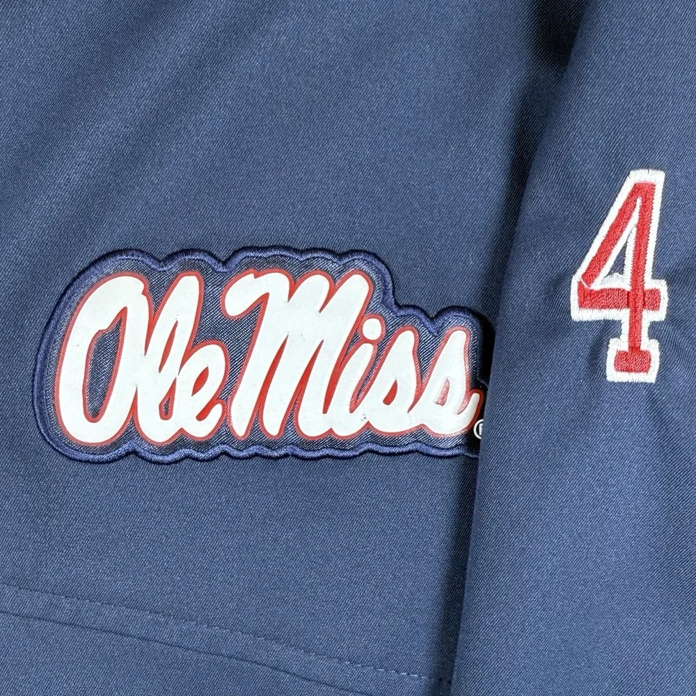 Nike Dri-Fit Men's Medium Ole Miss Rebels Blue Full Zip Performance Jacket